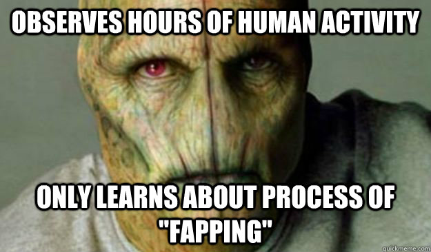 observes hours of human activity only learns about process of 