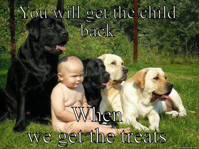 YOU WILL GET THE CHILD BACK WHEN WE GET THE TREATS Misc