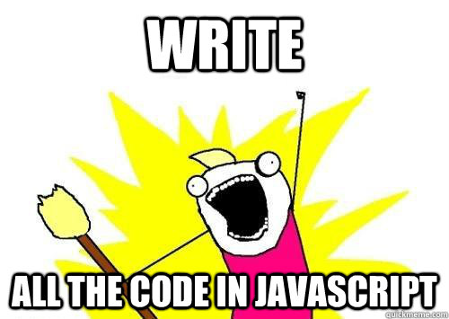 WRITE ALL THE CODE IN JAVASCRIPT  x all the y