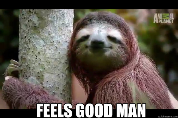  feels good man -  feels good man  Content Sloth