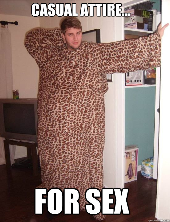 casual attire... for sex - casual attire... for sex  Leopard Print Snuggie