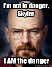 I'm not in danger, Skyler I AM the danger - I'm not in danger, Skyler I AM the danger  Breaking Bad Logic