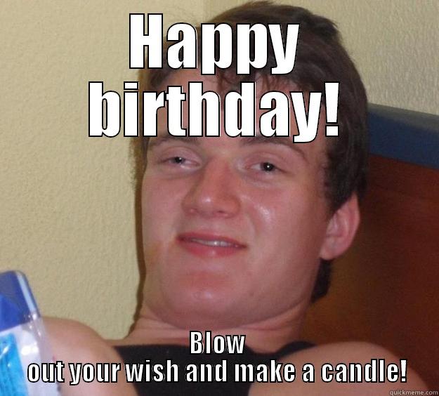 HAPPY BIRTHDAY! BLOW OUT YOUR WISH AND MAKE A CANDLE! 10 Guy