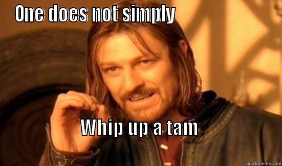 ONE DOES NOT SIMPLY                         WHIP UP A TAM                                                                      Boromir