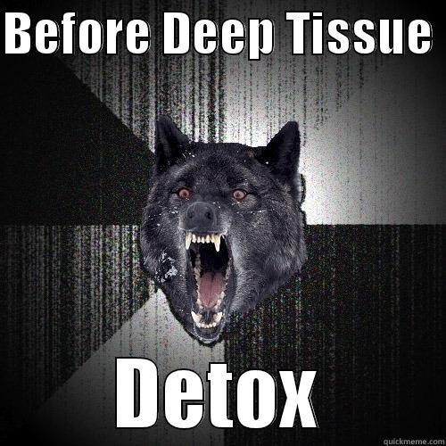 BEFORE DEEP TISSUE  DETOX Insanity Wolf