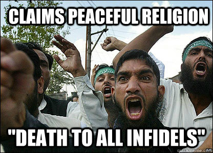 Claims peaceful religion 