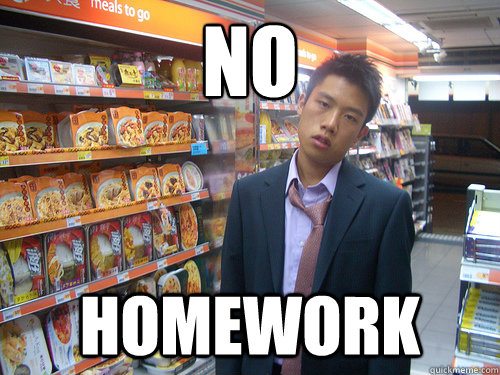 No HOMEWORK  Disenchanted Young Professional
