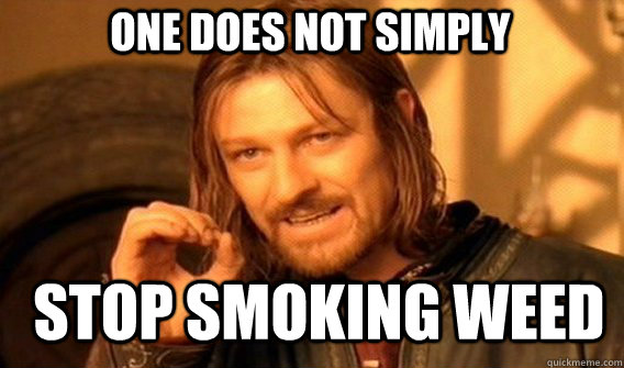 One does not simply Stop smoking weed  Boromir