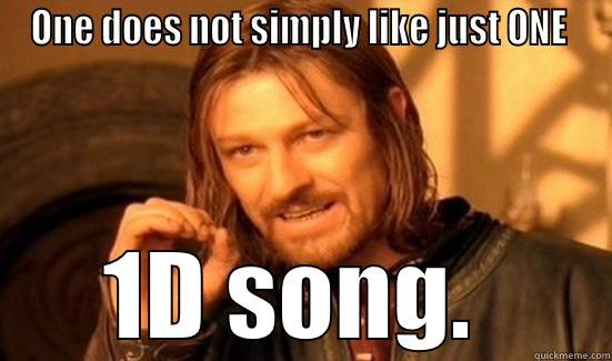 ONE DOES NOT SIMPLY LIKE JUST ONE  1D SONG.  Boromir