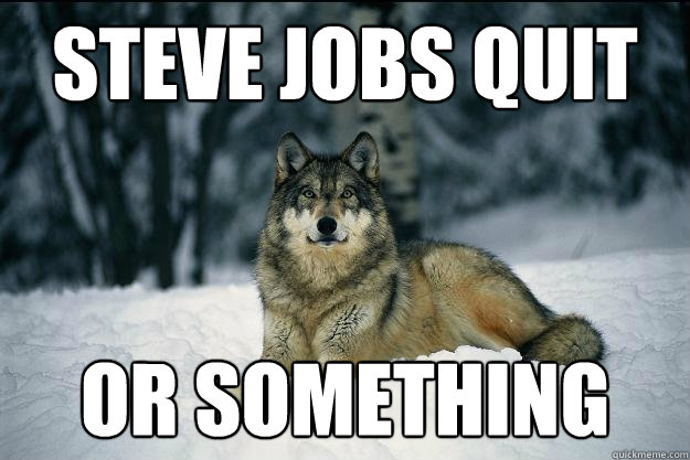 Steve Jobs Quit OR SOMETHING  Wolf