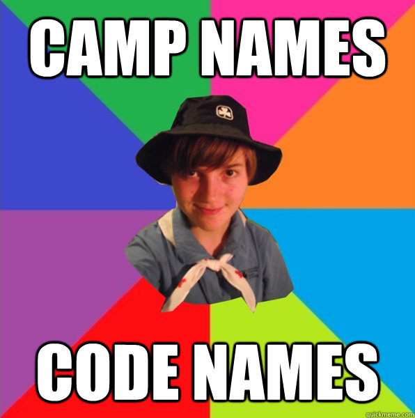 camp names code names  