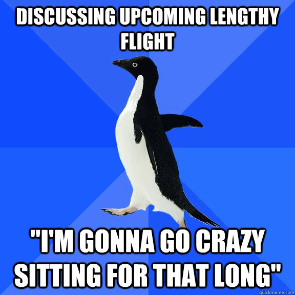 Discussing upcoming lengthy flight 