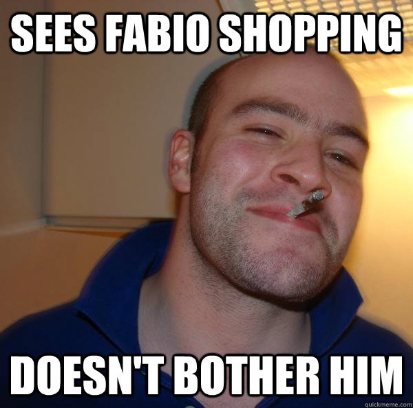 Sees Fabio shopping doesn't bother him - Sees Fabio shopping doesn't bother him  Misc