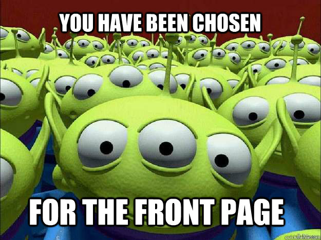 you have been chosen for the front page - you have been chosen for the front page  Oddly Parental Toy Story Aliens
