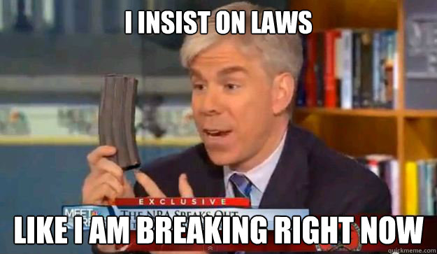 I insist on laws like I am breaking right now  David Gregorys Privilege