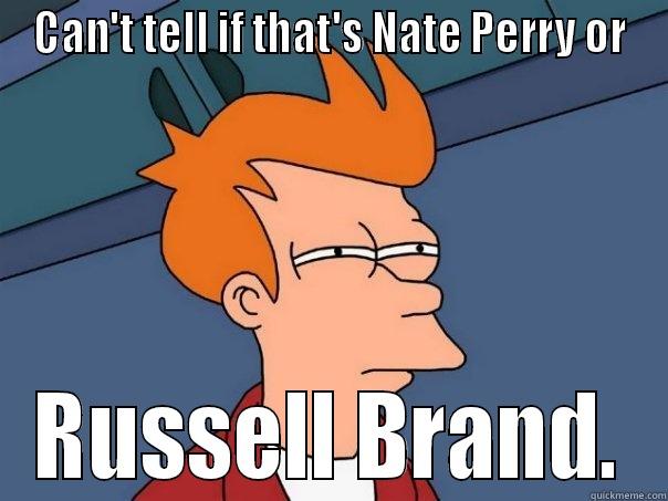 CAN'T TELL IF THAT'S NATE PERRY OR RUSSELL BRAND. Futurama Fry
