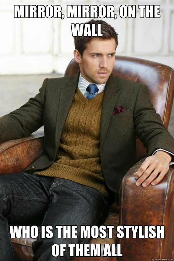 mirror, mirror, on the wall  who is the most stylish of them all  First World Problems Stylish Man