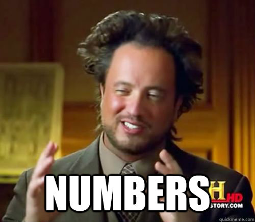  Numbers -  Numbers  This is how I feel as a math major whenever I talk to my friends about math