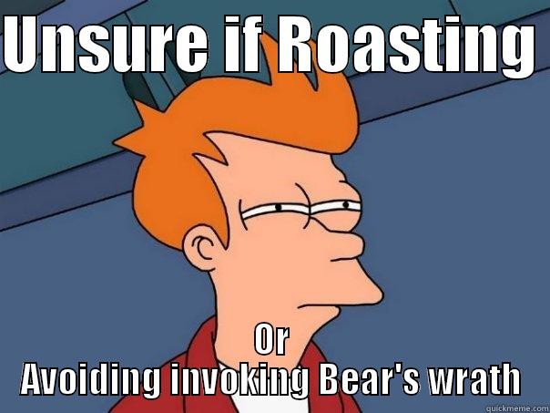 UNSURE IF ROASTING  OR AVOIDING INVOKING BEAR'S WRATH Futurama Fry
