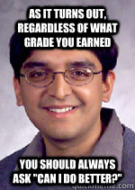 As it turns out, regardless of what grade you earned You should always ask 