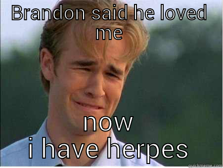 BRANDON SAID HE LOVED ME NOW I HAVE HERPES 1990s Problems