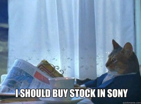 I should buy stock in Sony  I should buy a cat