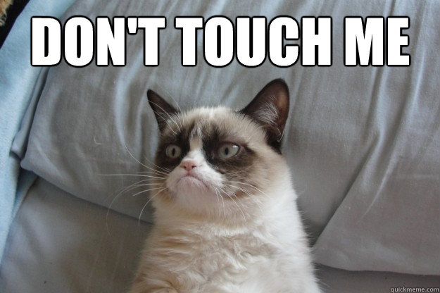 don't touch me - don't touch me  GrumpyCatOL