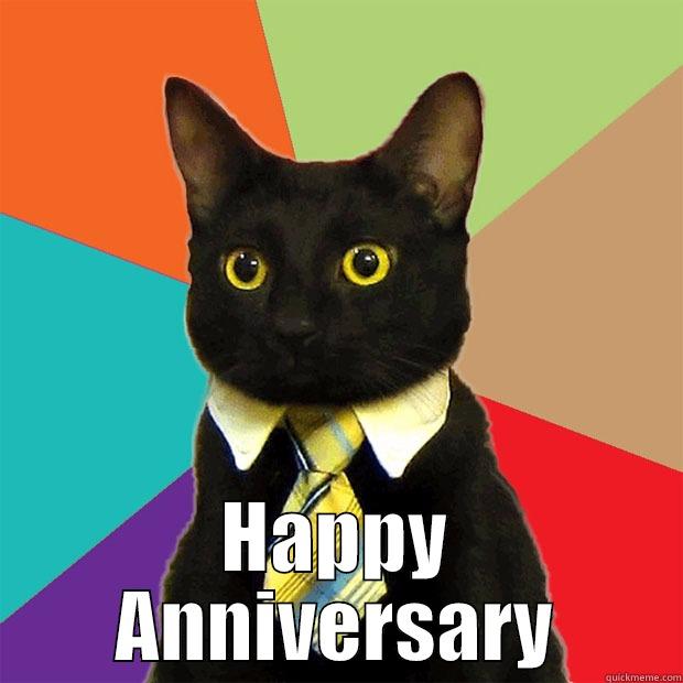  HAPPY ANNIVERSARY Business Cat