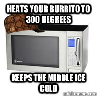 HEATS YOUR BURRITO TO 300 degrees KEEPS THE MIDDLE ICE COLD  Scumbag Microwave