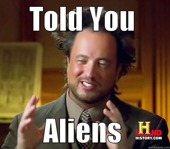 TOLD YOU ALIENS Ancient Aliens