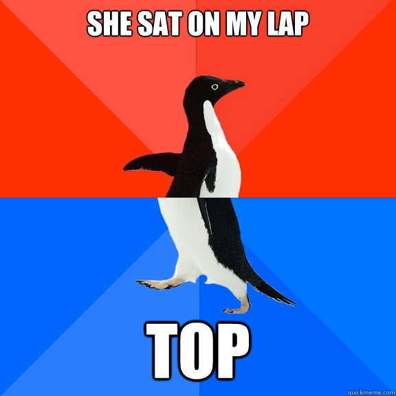 she sat on my lap top  Socially Awesome Awkward Penguin