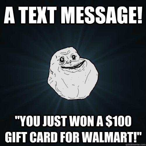 A text message! 