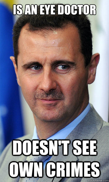 Is an Eye Doctor Doesn't see own crimes - Is an Eye Doctor Doesn't see own crimes  assad