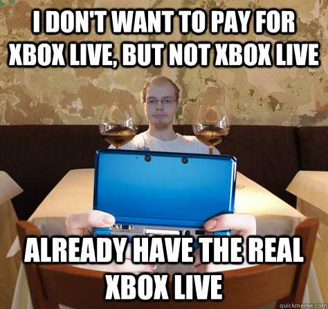 I don't want to pay for Xbox Live, but not Xbox Live Already have the real Xbox Live  