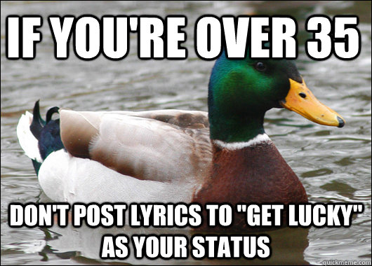if you're over 35 don't post lyrics to 