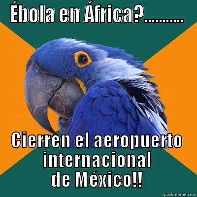 ÉBOLA EN ÁFRICA?........... CIERREN EL AEROPUERTO INTERNACIONAL DE MÉXICO!! Paranoid Parrot