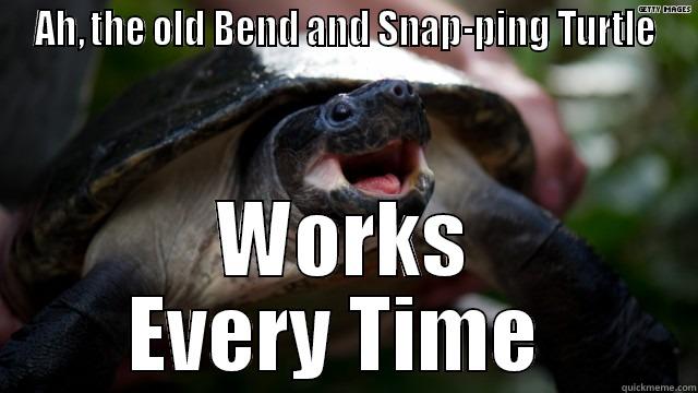 AH, THE OLD BEND AND SNAP-PING TURTLE WORKS EVERY TIME  Misc