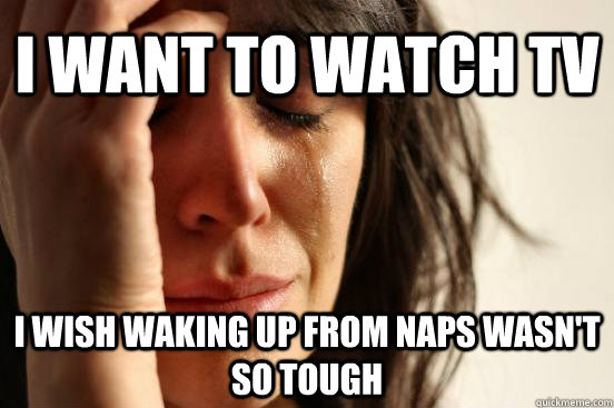 I want to watch tv I wish waking up from naps wasn't so tough - I want to watch tv I wish waking up from naps wasn't so tough  First World Problems