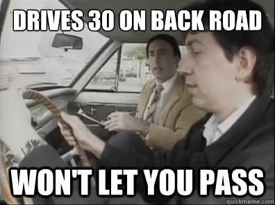 Drives 30 on back road Won't let you pass  Seattle Driver