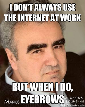 I Don't always use the internet at work But when I do, Eyebrows  