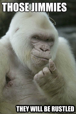Those jimmies They will be rustled - Those jimmies They will be rustled  Albino Gorilla Jimmy Rustler