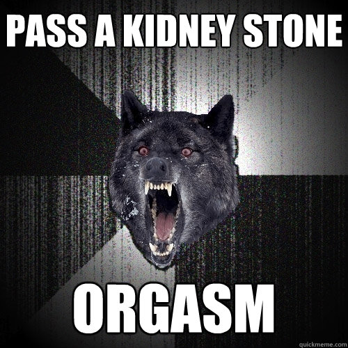 pass a kidney stone orgasm  Insanity Wolf