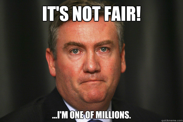 it's not fair! ...I'm one of millions.  