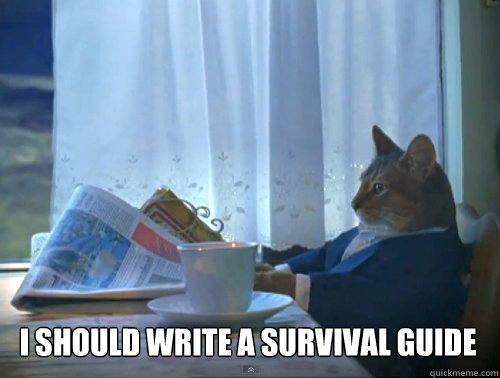 I should write a survival guide   