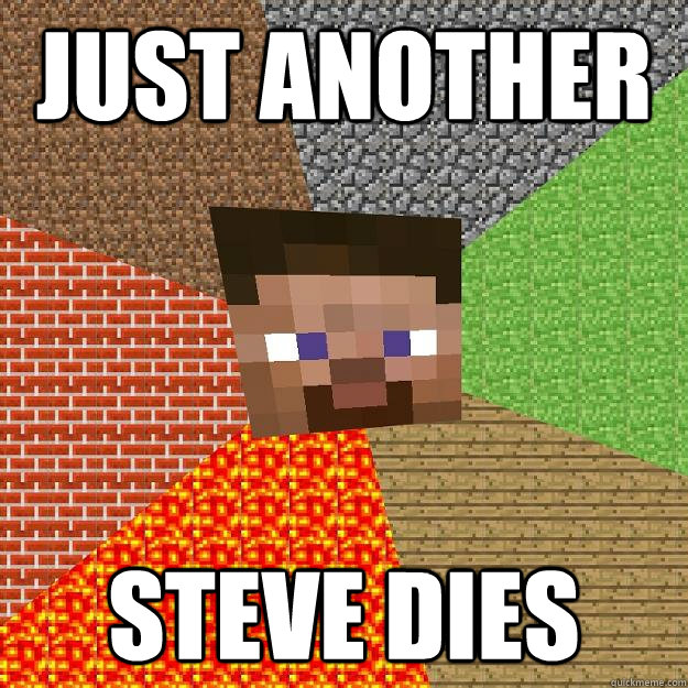 JUST ANOTHER STEVE DIES  Minecraft