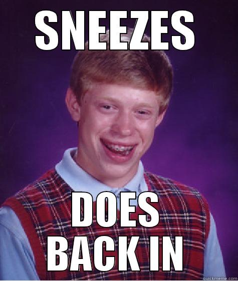 Sneezed and broke ma back!!! - SNEEZES DOES BACK IN Bad Luck Brian