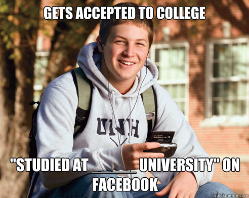 Gets accepted to college 