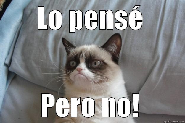 LO PENSÉ PERO NO! Grumpy Cat