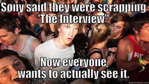 SONY SAID THEY WERE SCRAPPING 'THE INTERVIEW