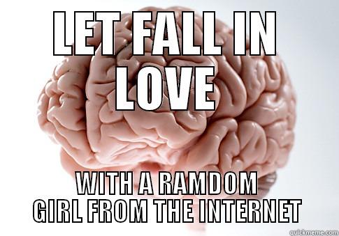 LET FALL IN LOVE WITH A RAMDOM GIRL FROM THE INTERNET Scumbag Brain